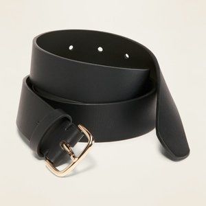 NWT Old Navy Faux-Leather Belt For Women (1 1/4")- Black Jack Size XL/XXL